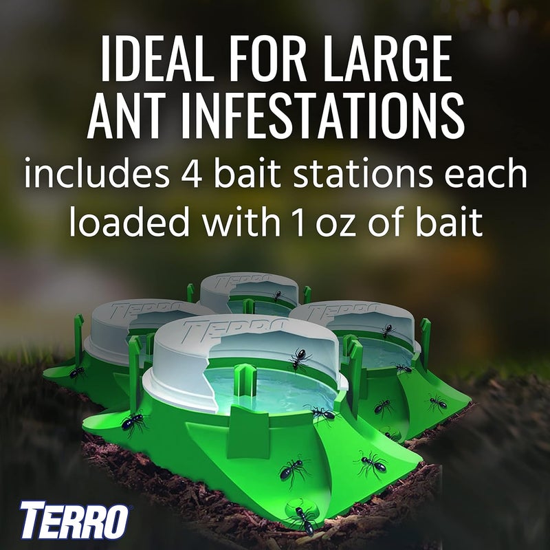 Terro T1804-6 Outdoor Ready-to-Use Liquid Ant Bait Killer and Trap - Kills Common Household Ants - 4 Bait Stations - Image 5